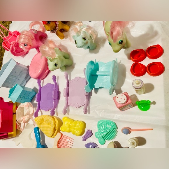 Vintage My Little Pony Babies lot MLP 7 ponies - Picture 4 of 13
